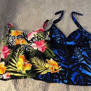 Set of 2 tankini tops size 16